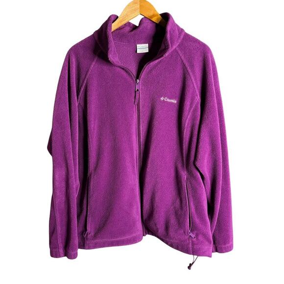 Columbia Benton Springs Fleece Jacket Magenta Size 3X - Picture 6 of 9